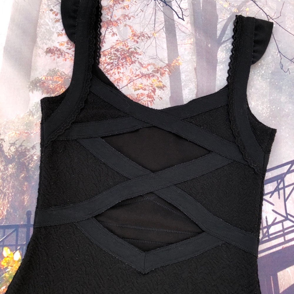 Free People Mini Black Sleeveless Dress